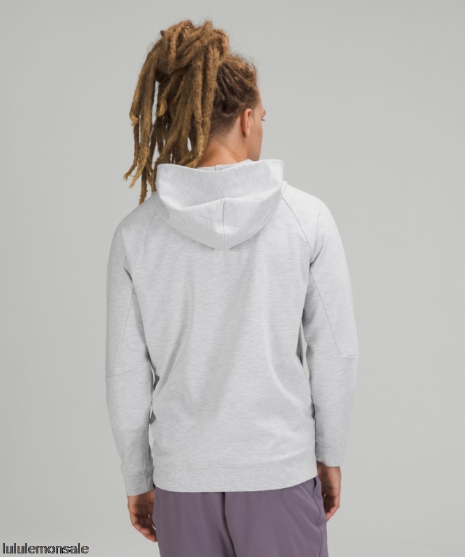 Lululemon Verkauf DELULU631 | Lululemon Deutschland Hellgrauer City-Sweat-Pullover-Hoodie Aus French Terry